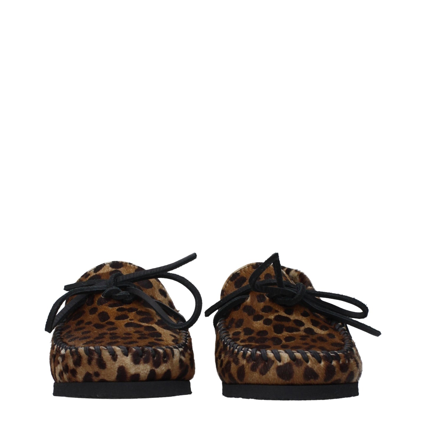 Bruine paardenhaar slip-on loafers van Isabel Marant