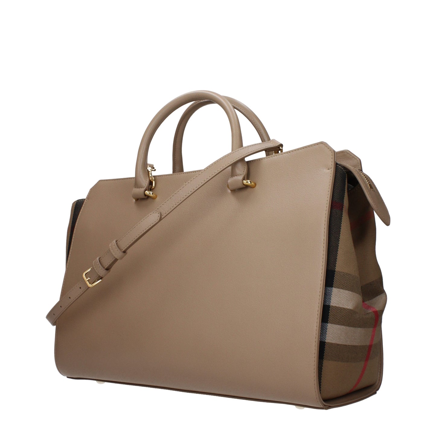 Sacs à main en cuir beige de Burberry