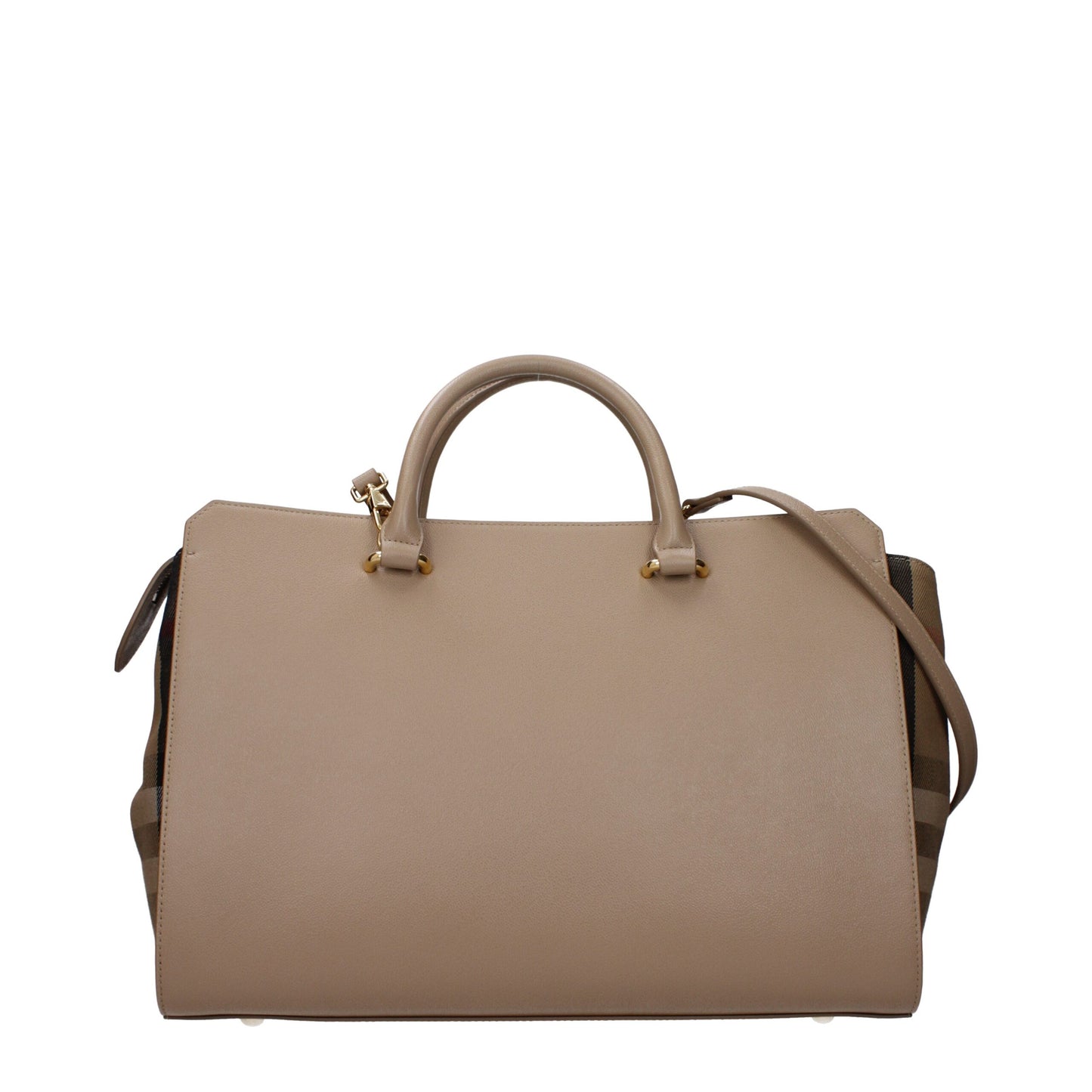 Sacs à main en cuir beige de Burberry