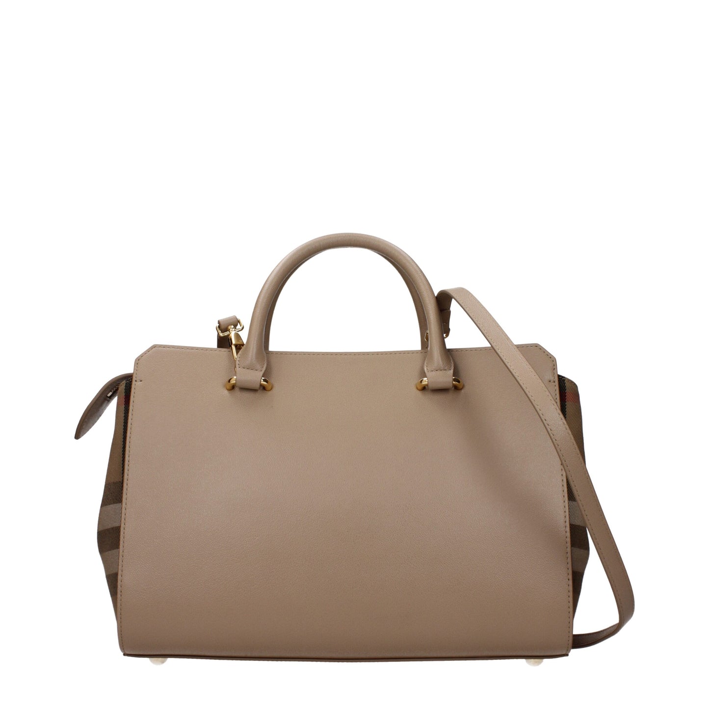 Sacs à main en cuir beige de Burberry