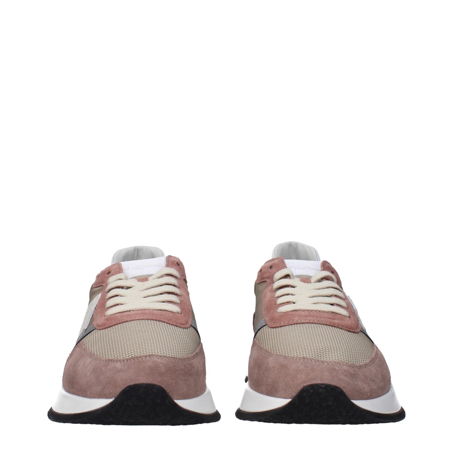Baskets basses en tissu beige de Philippe Model