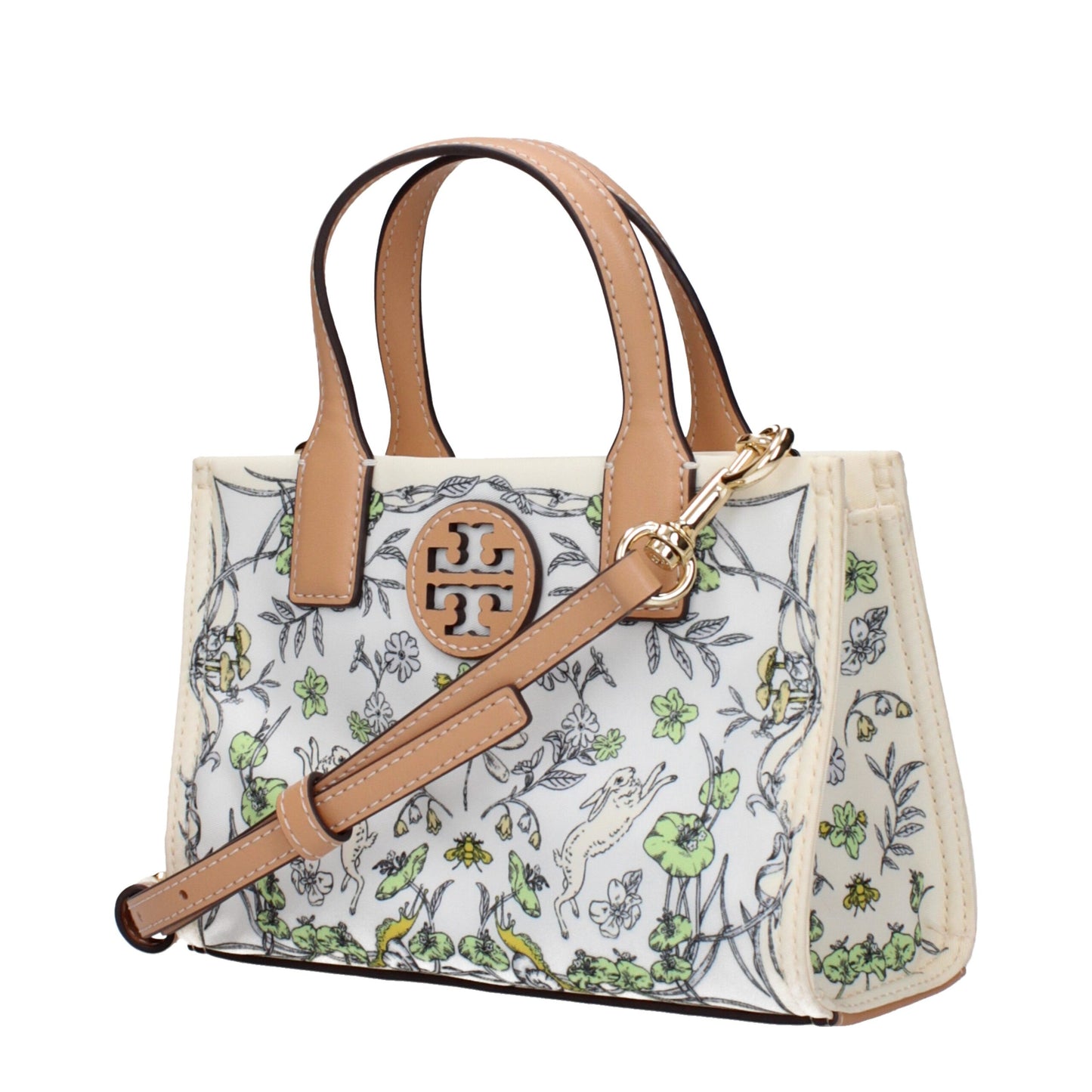Sacs à main en tissu beige Tory Burch