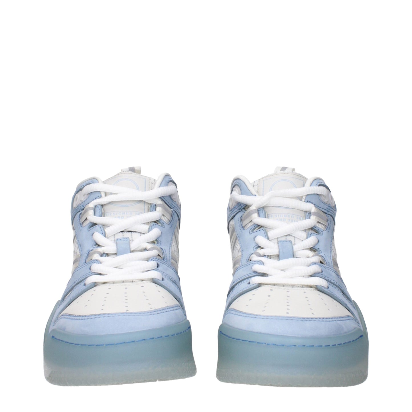 Moncler witte leren hoge sneakers