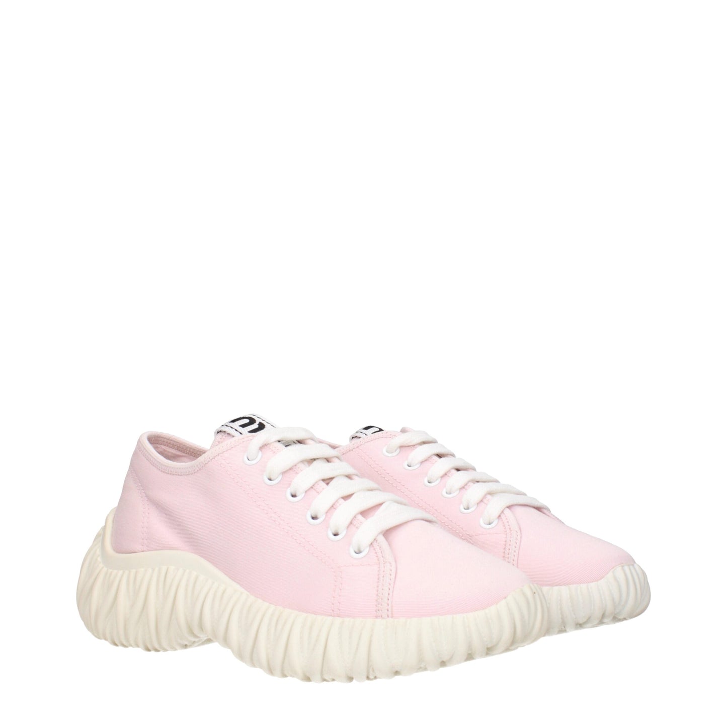Miu Miu roze stoffen lage sneakers