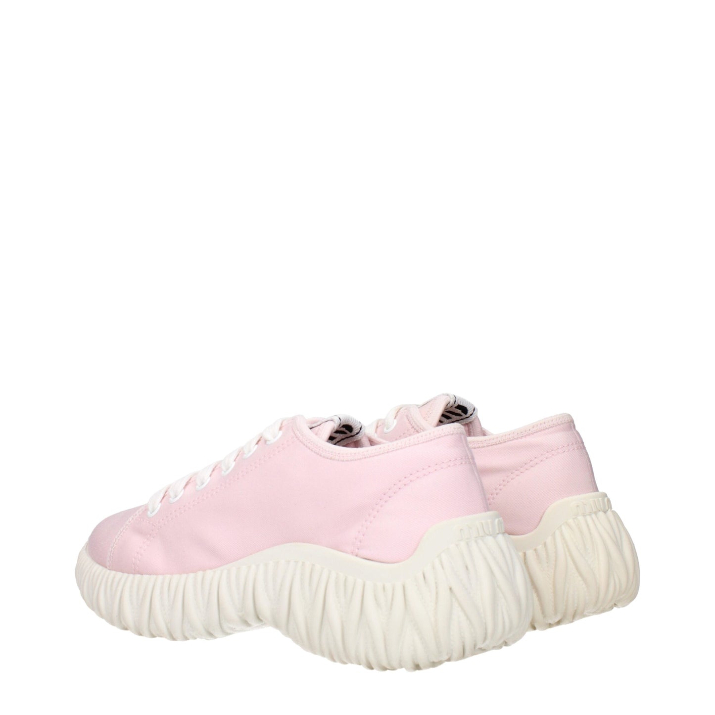 Miu Miu roze stoffen lage sneakers