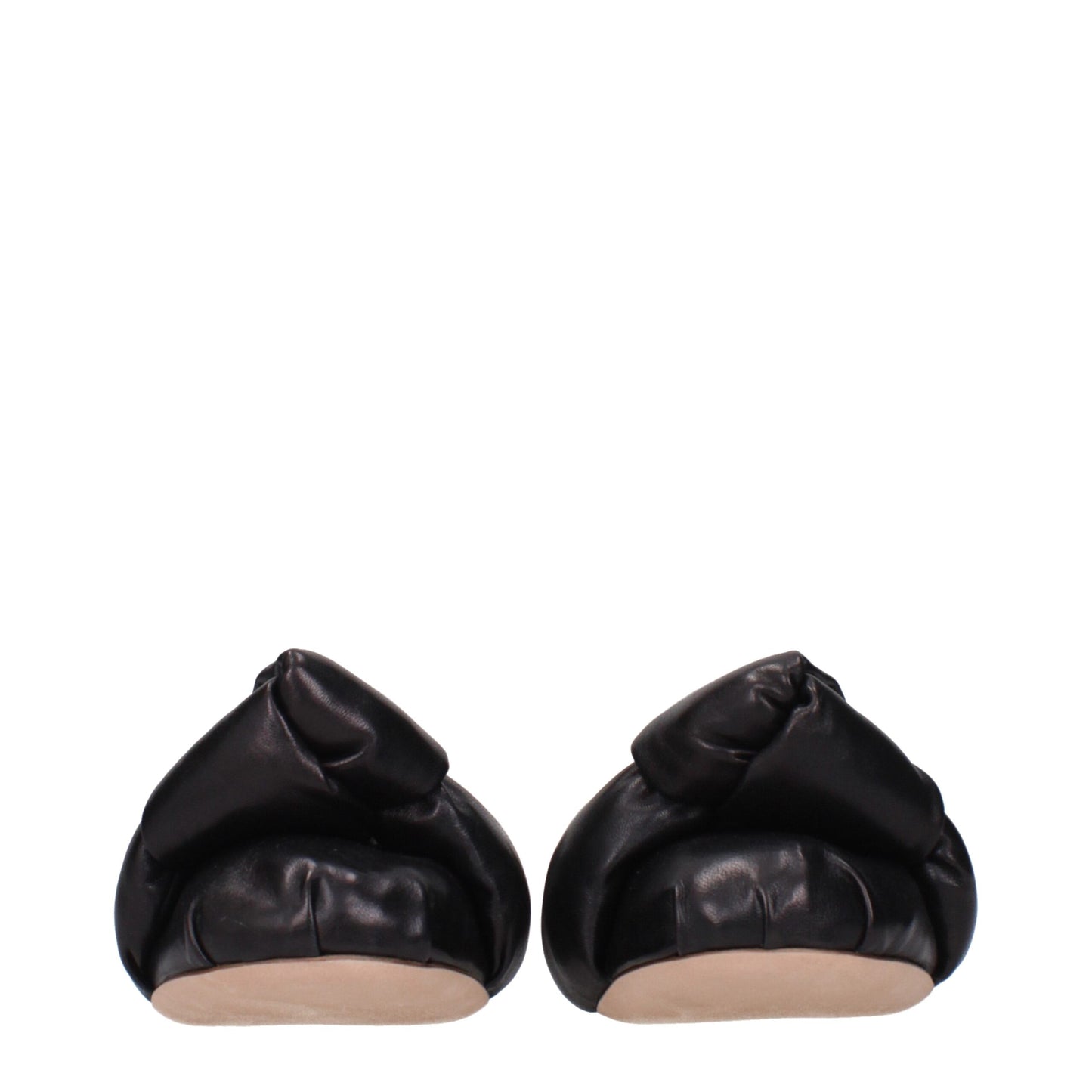 Zwarte leren balletpumps van Miu Miu