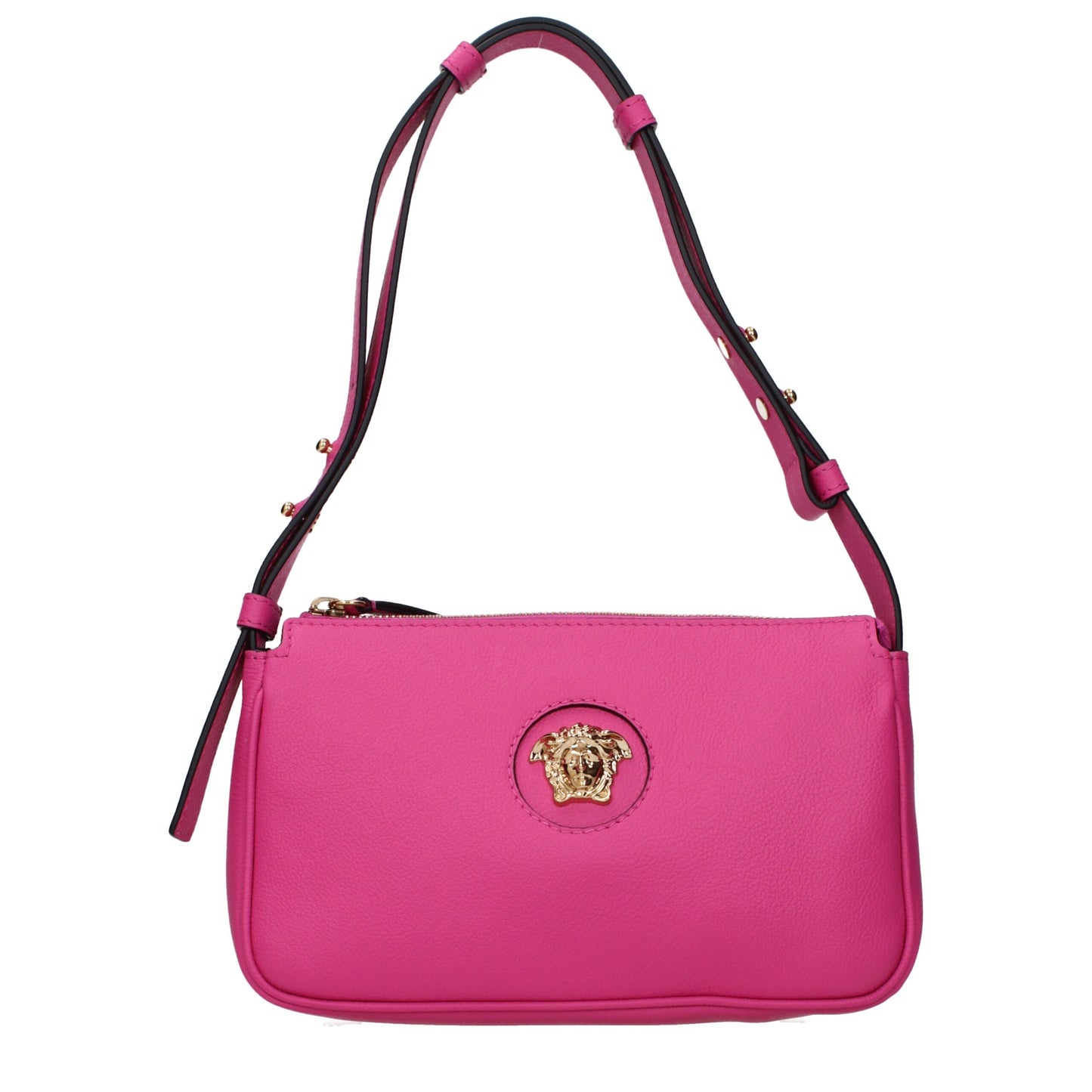 Sacs à bandoulière en cuir rose Versace