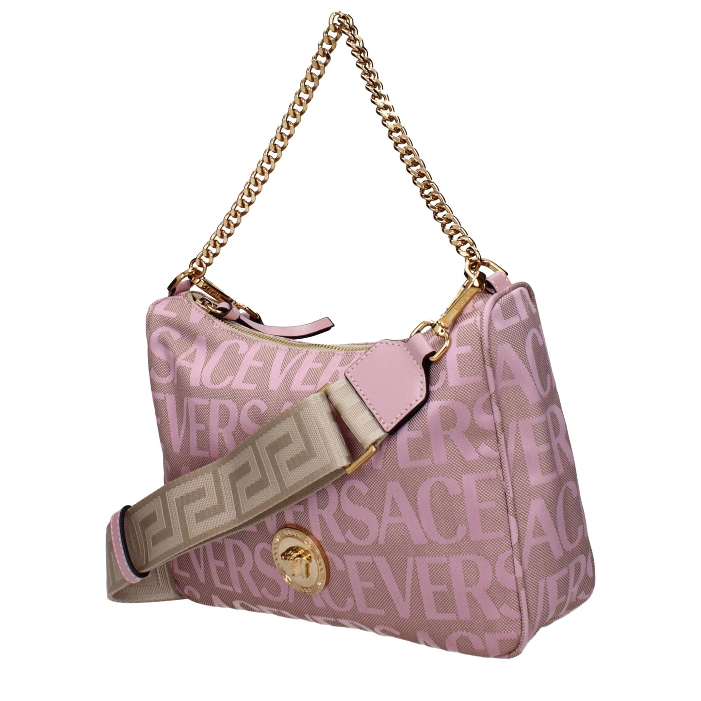 Sacs à main en tissu beige Versace