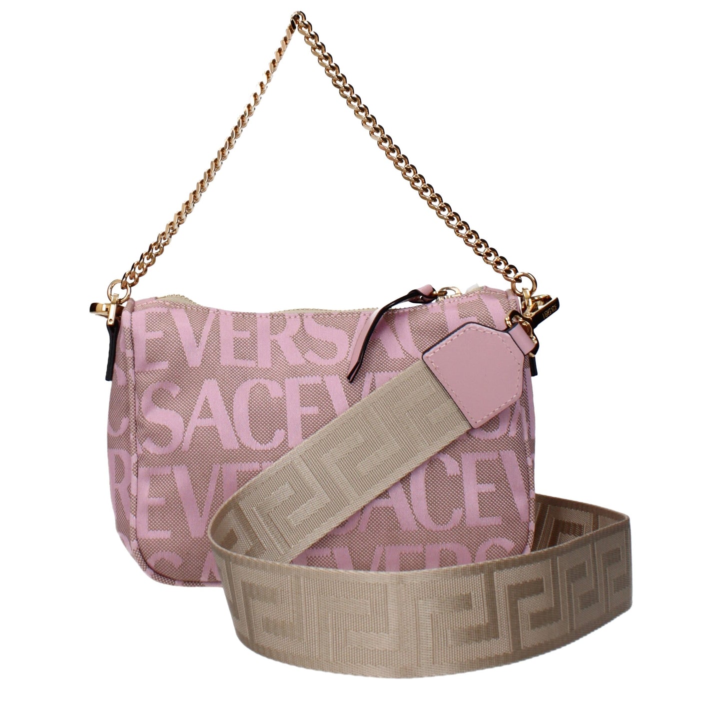 Sacs à main Versace en tissu rose