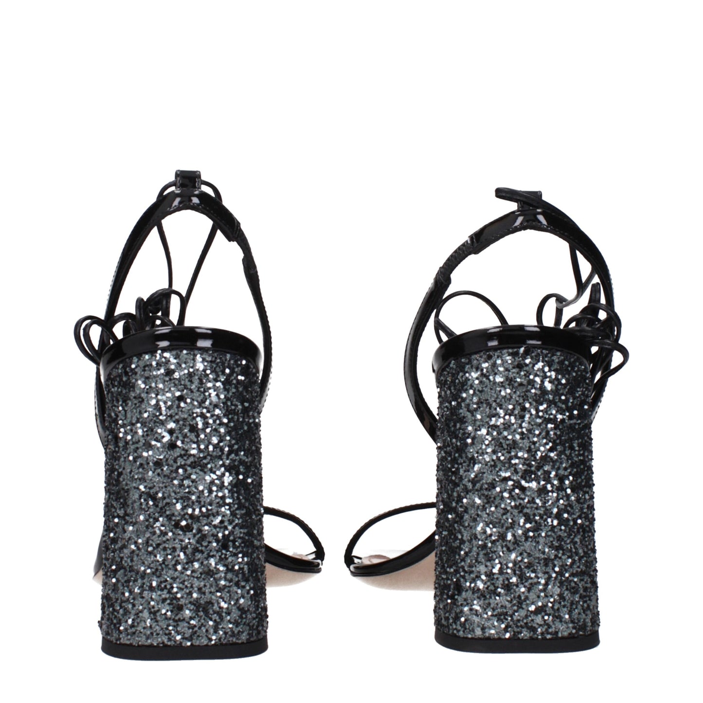 Plateformes en cuir noir Miu Miu