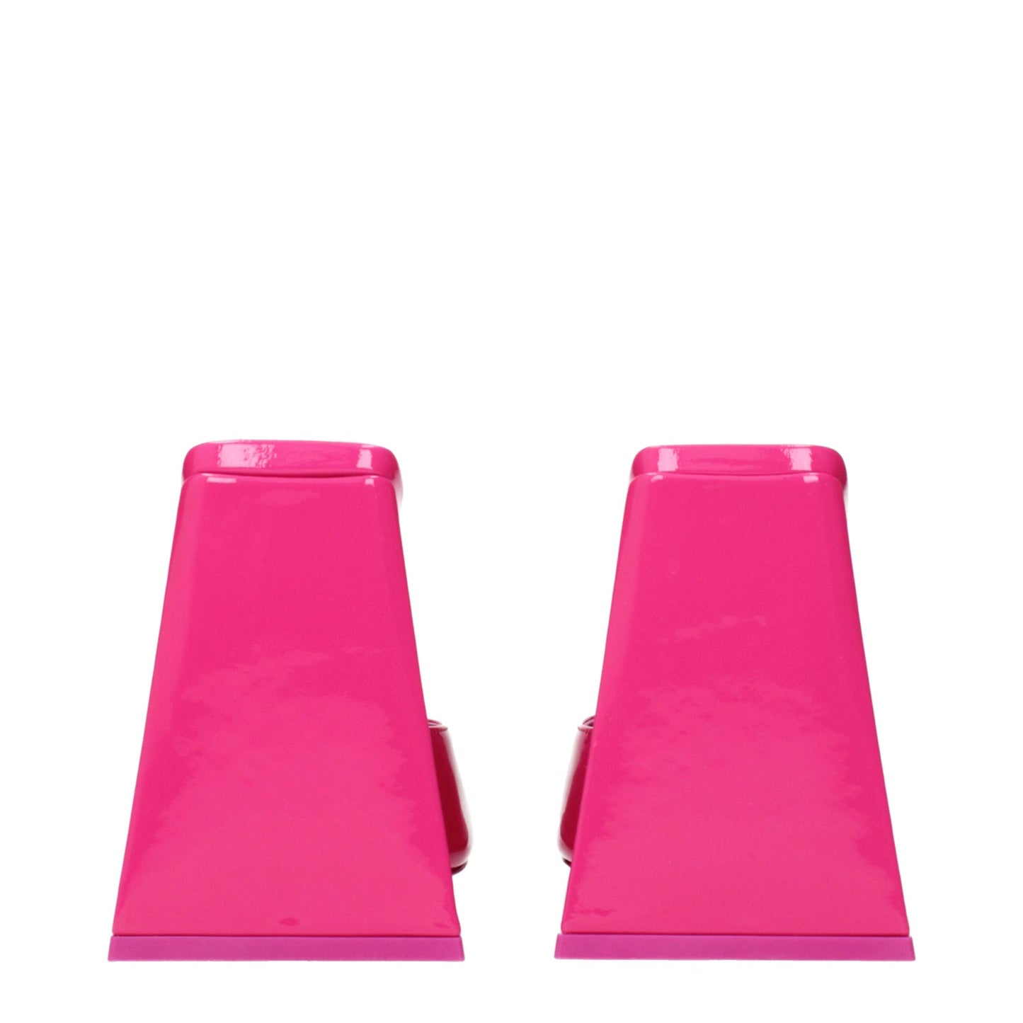De Attico roze leren platformsschoenen