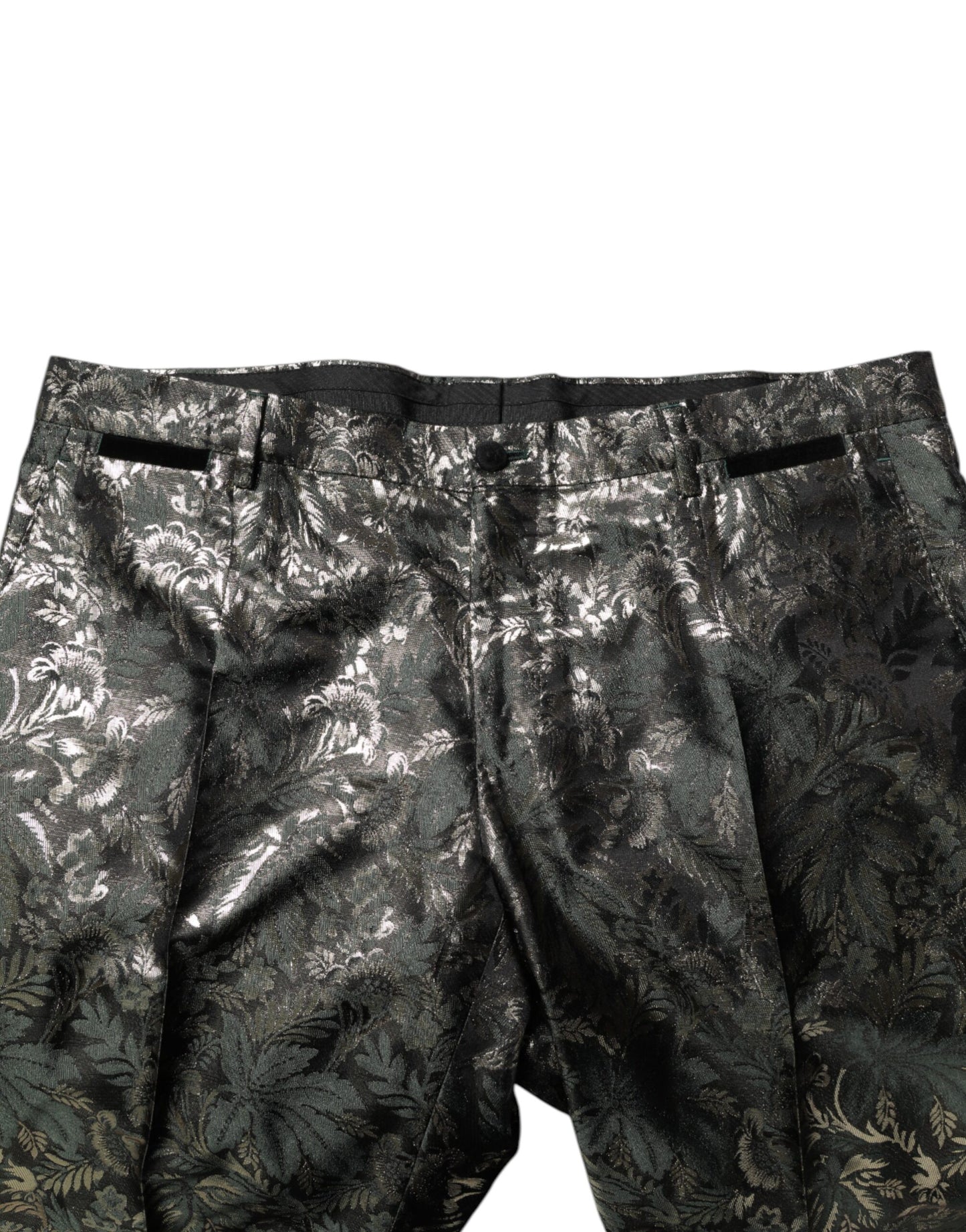 Dolce & Gabbana 2-delig pak van satijnen stof met bloemenprint en metallic details.