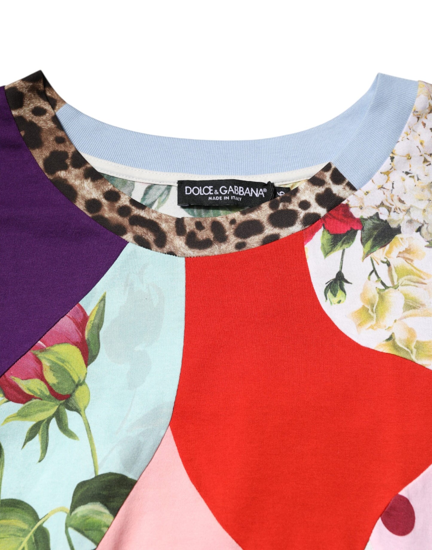 Blouse en soie et coton multicolore à motifs patchwork de Dolce & Gabbana