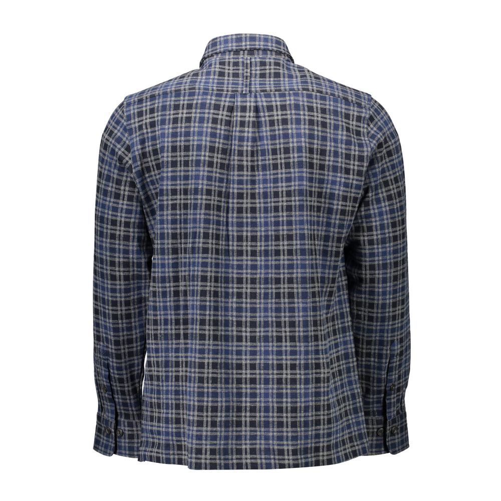 Gant Blue Cotton Shirt - Long Sleeve with French Collar