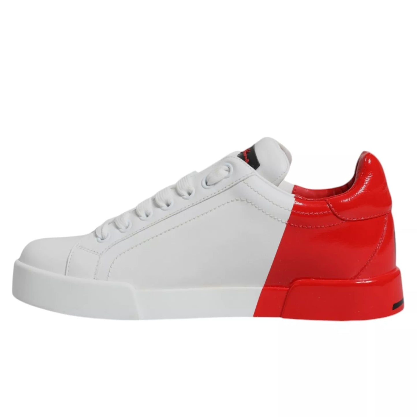 Dolce & Gabbana Witte Rode Portofino Lage Sneakers