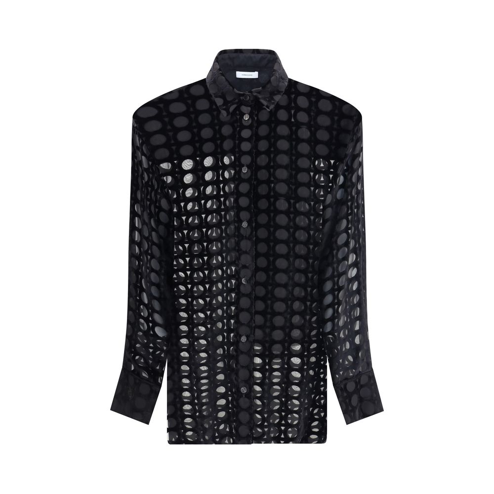 Chemise en velours dévoré de Ferragamo