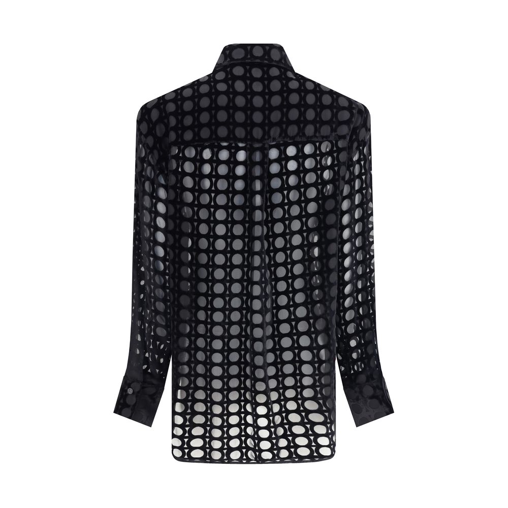 Chemise en velours dévoré de Ferragamo