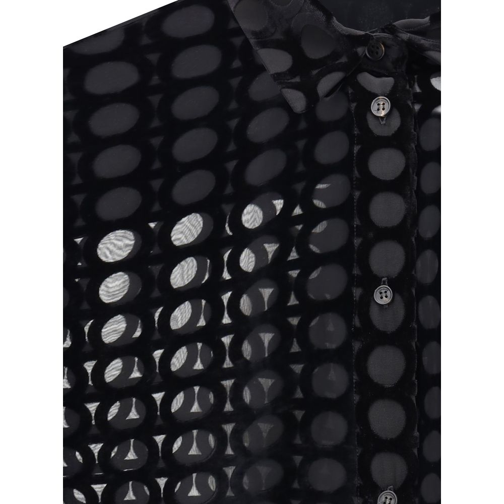 Chemise en velours dévoré de Ferragamo
