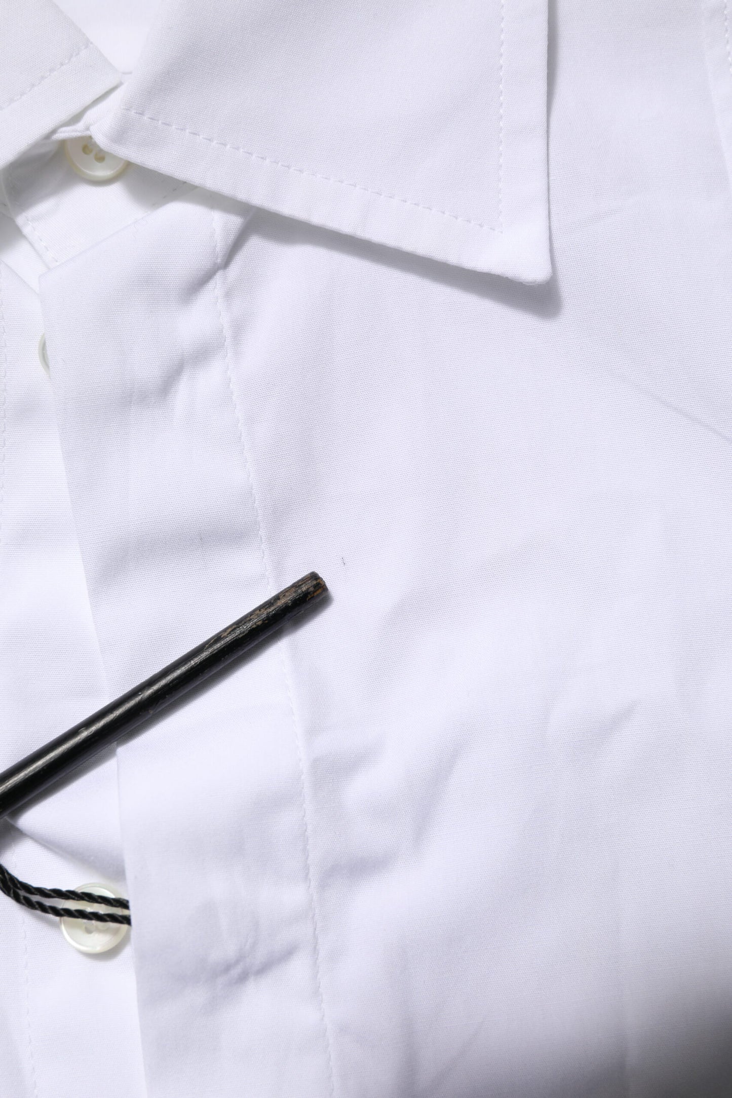 Chemise de ville pour homme en coton popeline blanche de Dolce & Gabbana