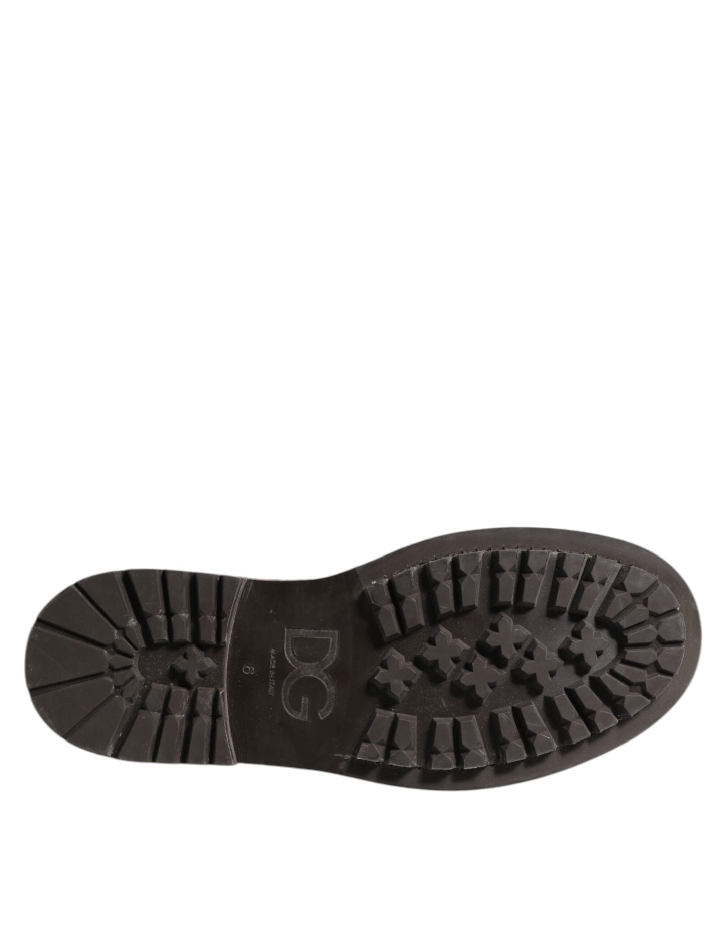 Brogues en cuir marron vieilli à lacets de Dolce & Gabbana