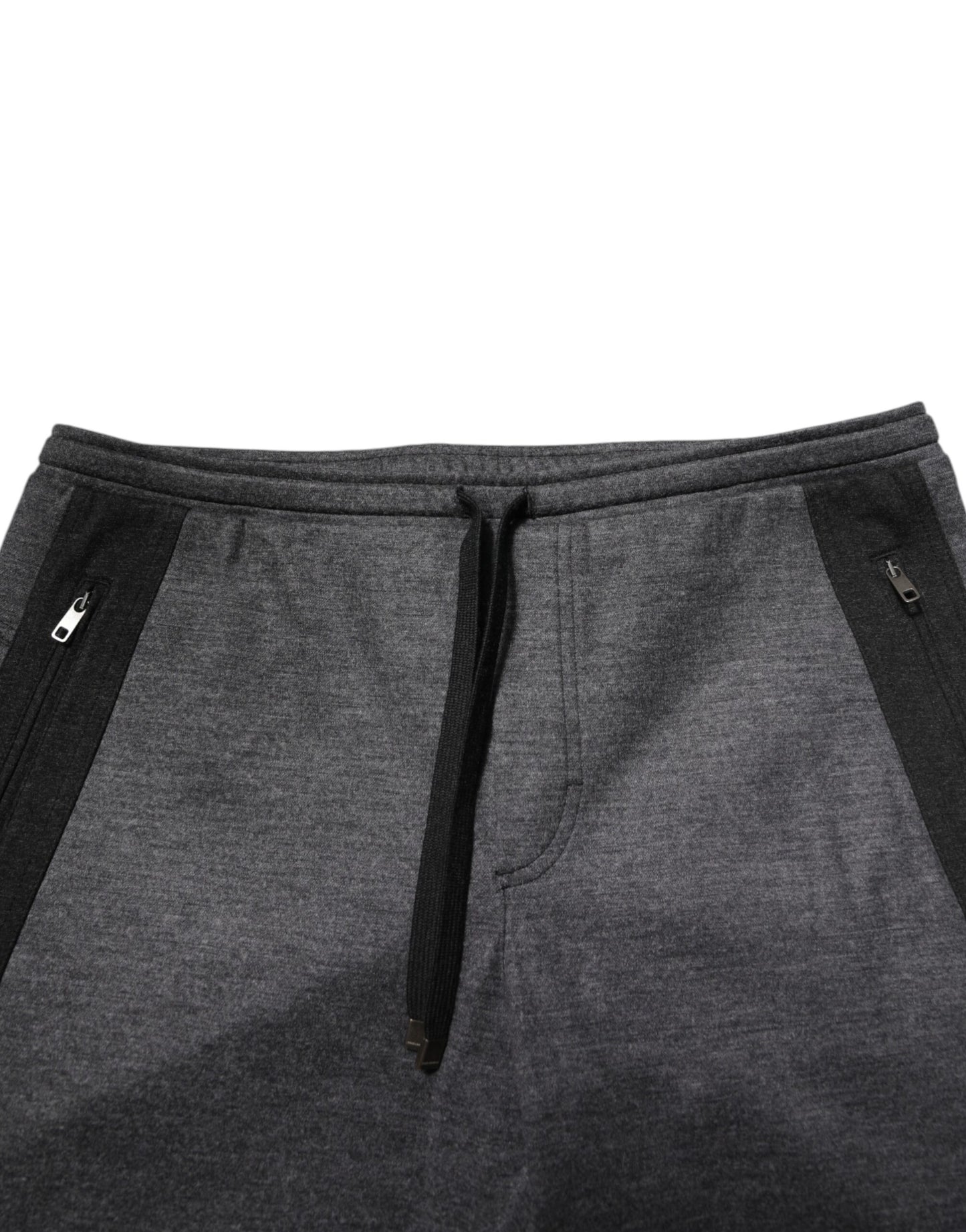Pantalon de jogging en laine mélangée gris et noir Dolce & Gabbana