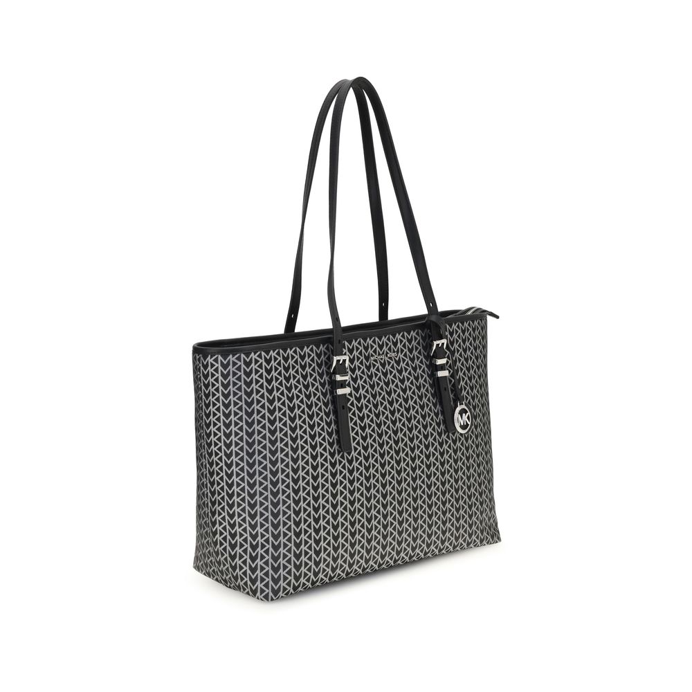 Michael Kors Quinn grote jacquard logo Tote Bag