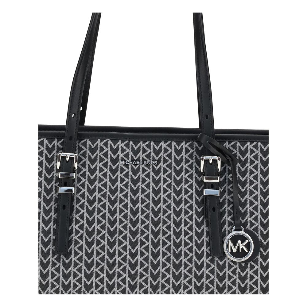 Michael Kors Quinn grote jacquard logo Tote Bag