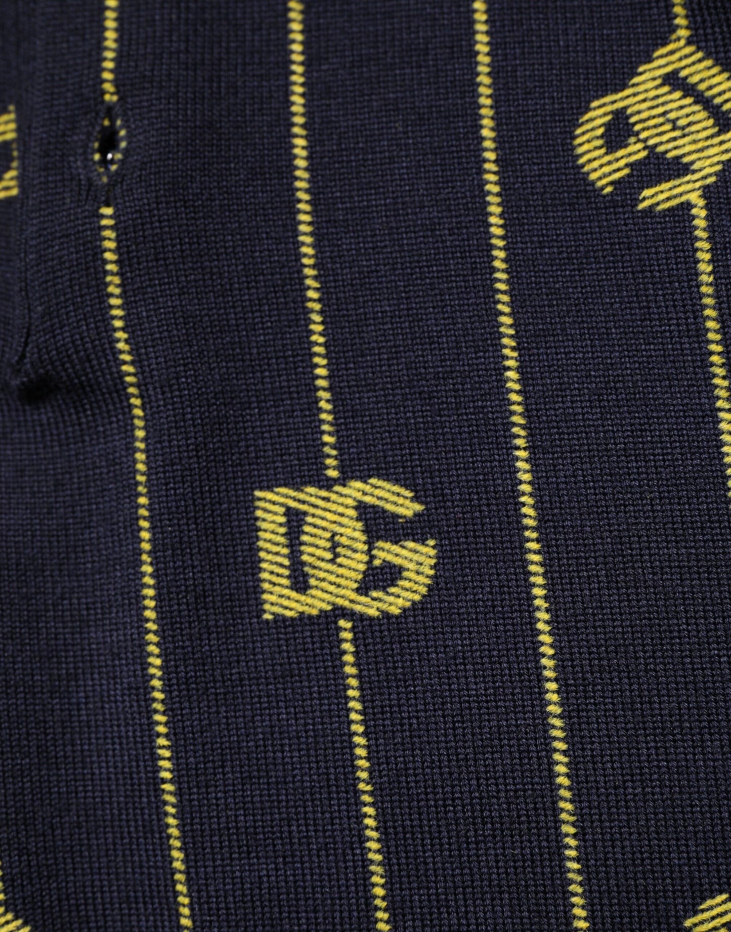 Polo en tricot jacquard noir avec logo Dolce & Gabbana - T-shirt