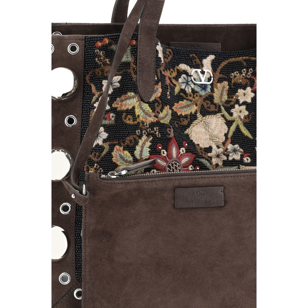 Sac cabas Nellcote à broderies florales Valentino Garavani