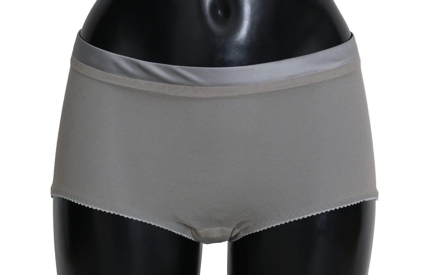 Dolce & Gabbana Lingerie Argentée avec Culotte en Soie Filet