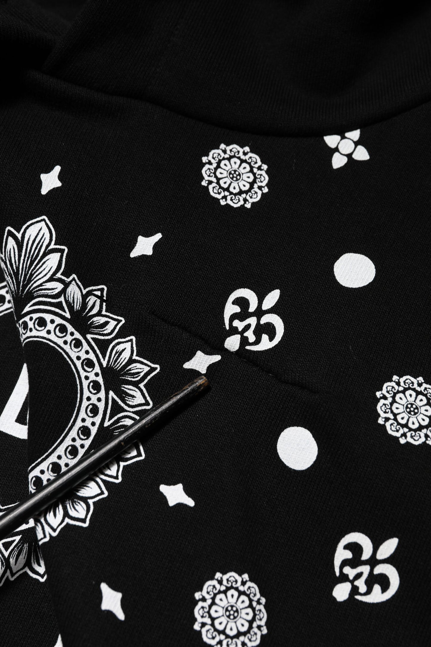Sweat à capuche homme noir à motif bandana Dolce & Gabbana