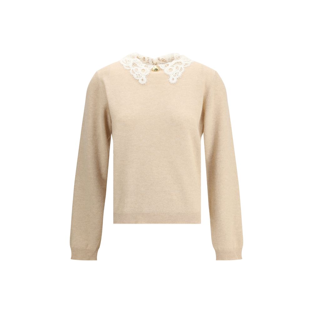 Pull col en dentelle de Fabiana Filippi