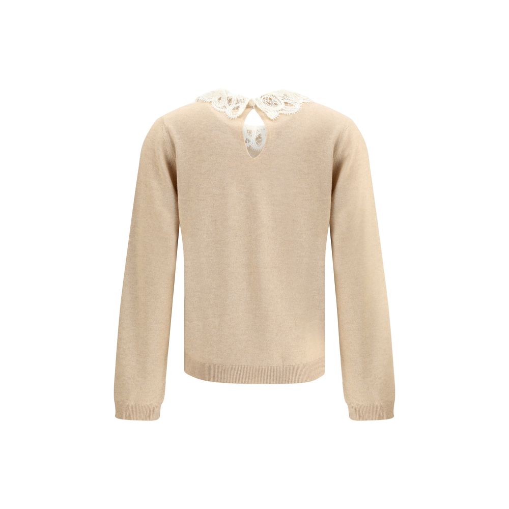 Pull col en dentelle de Fabiana Filippi
