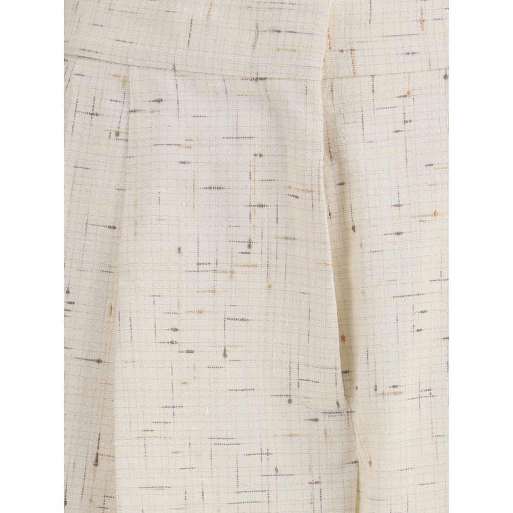 Pantalon en tissu à boutons Fabiana Filippi
