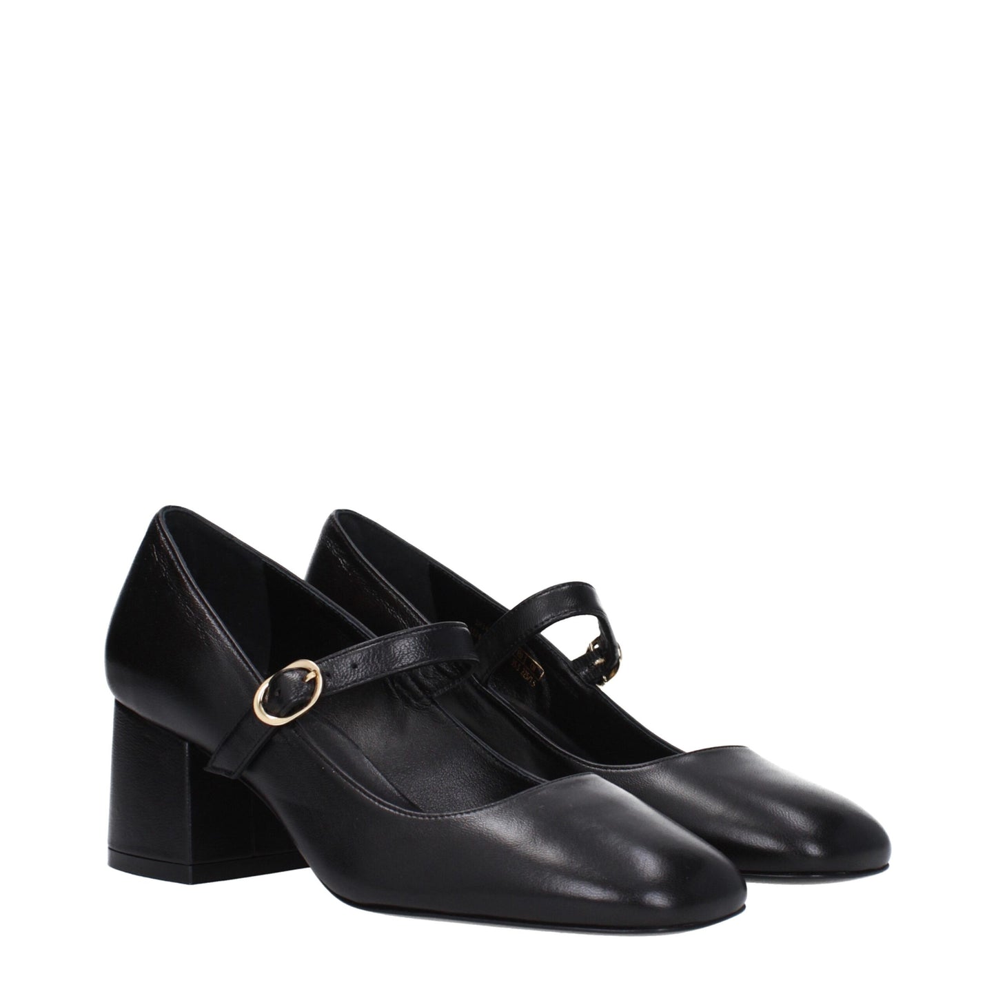 Stuart Weitzman leren pumps met een gemiddelde hak in het zwart.