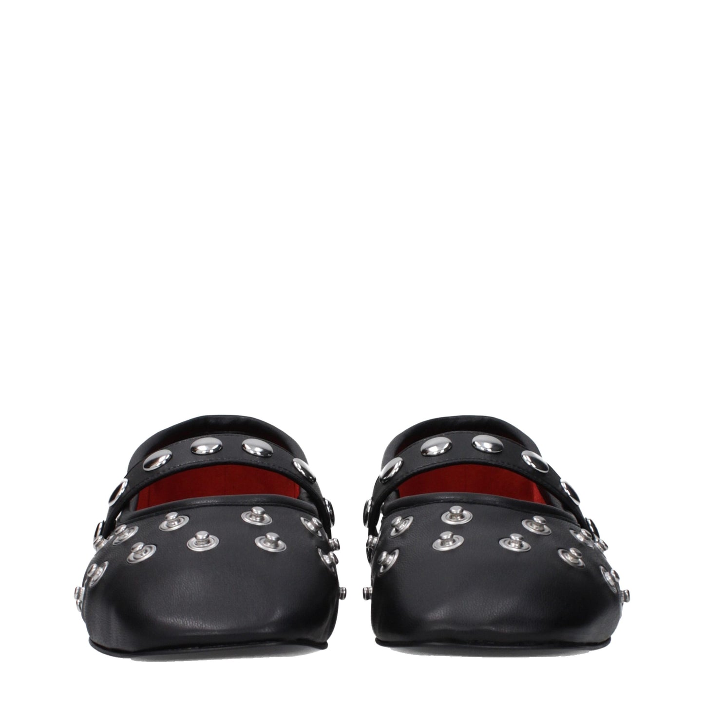 Stella McCartney Zwarte Lederen Ballet Sliertjes