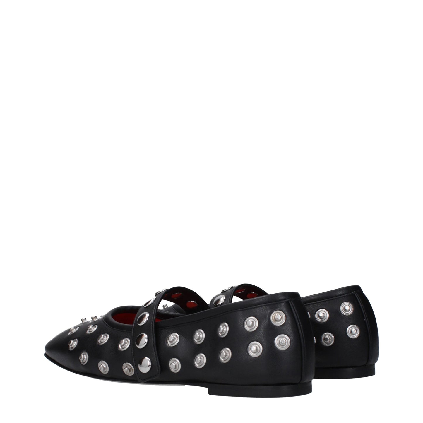 Stella McCartney Zwarte Lederen Ballet Sliertjes