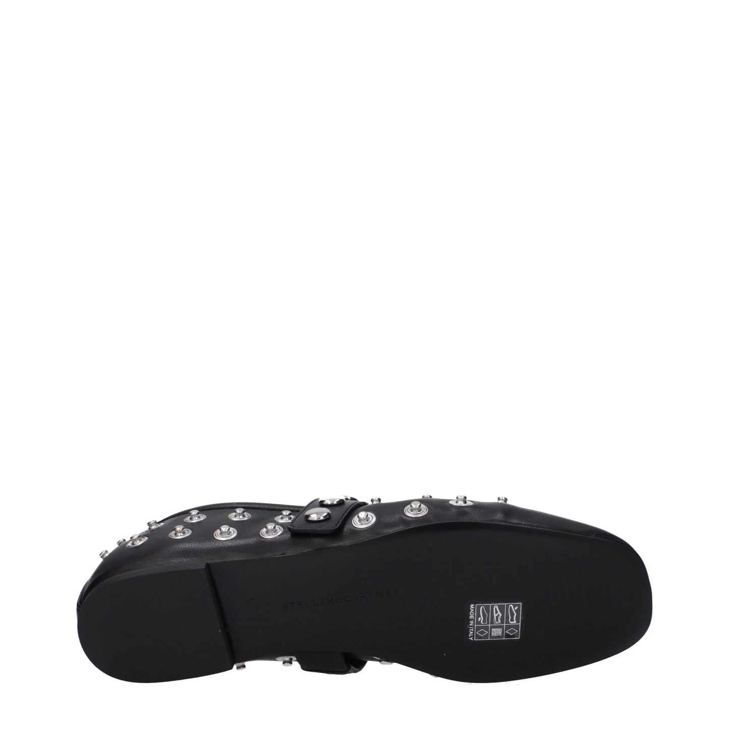 Stella McCartney Zwarte Lederen Ballet Sliertjes