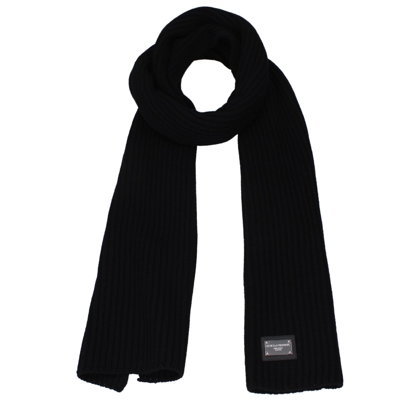 Écharpes en laine noire Dolce & Gabbana