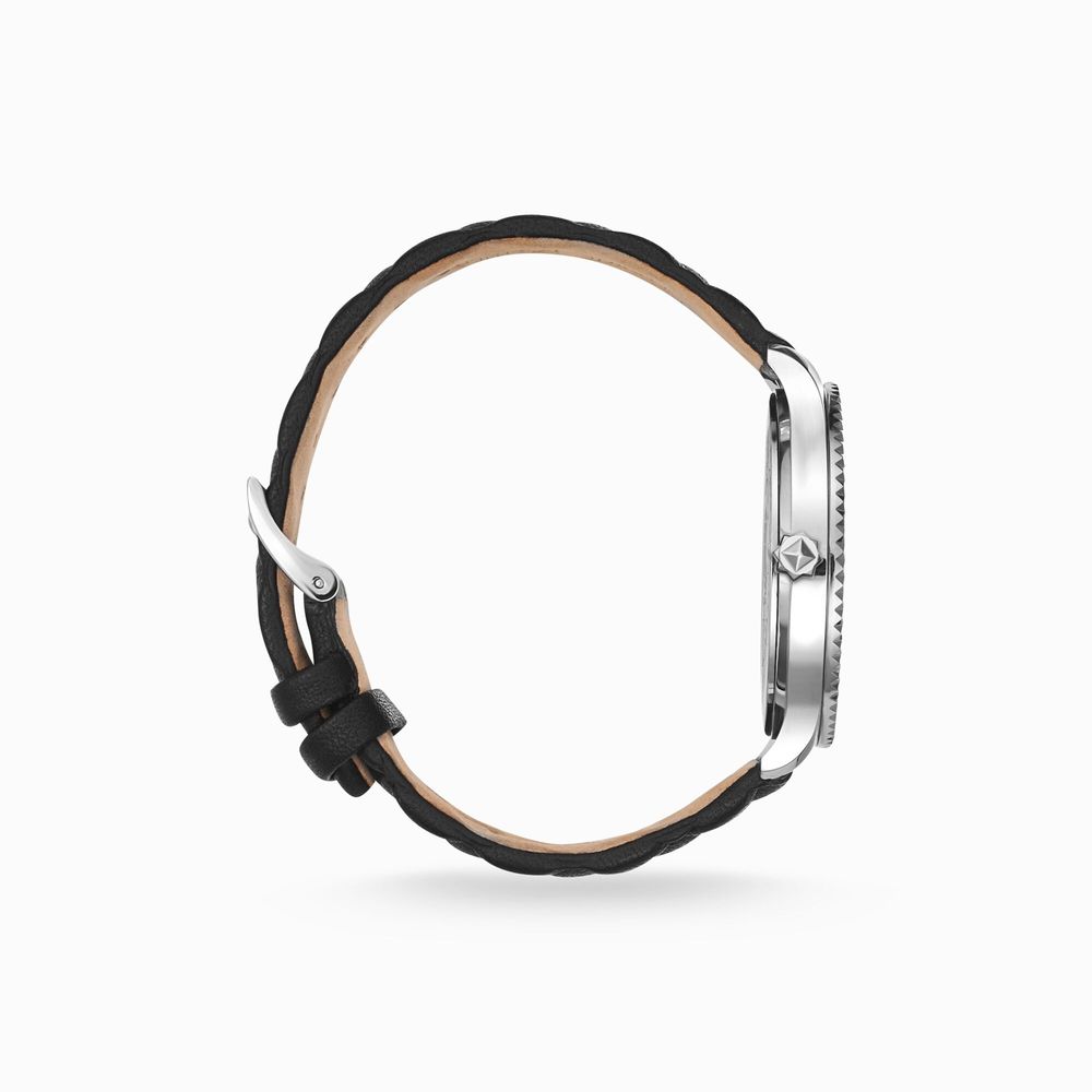 Montre en cuir noir Thomas Sabo