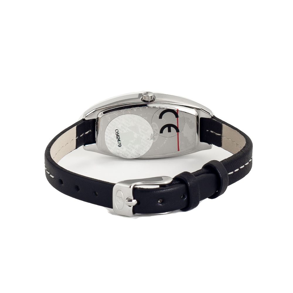 Montre Time Force en cuir noir