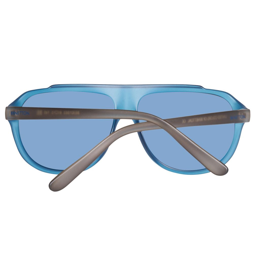 Lunettes de soleil Benetton bleues injectées