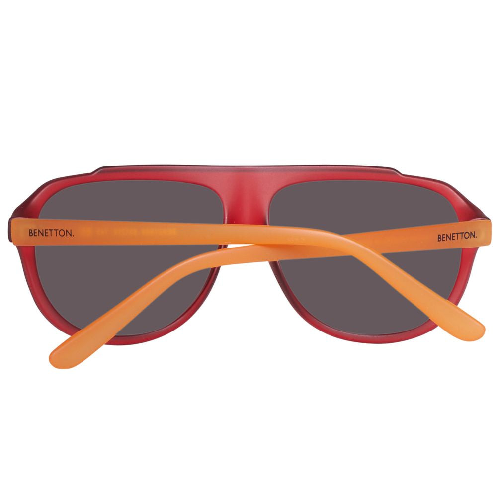 Lunettes de soleil Benetton rouges injectées
