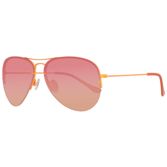 Lunettes de soleil Benetton en métal orange