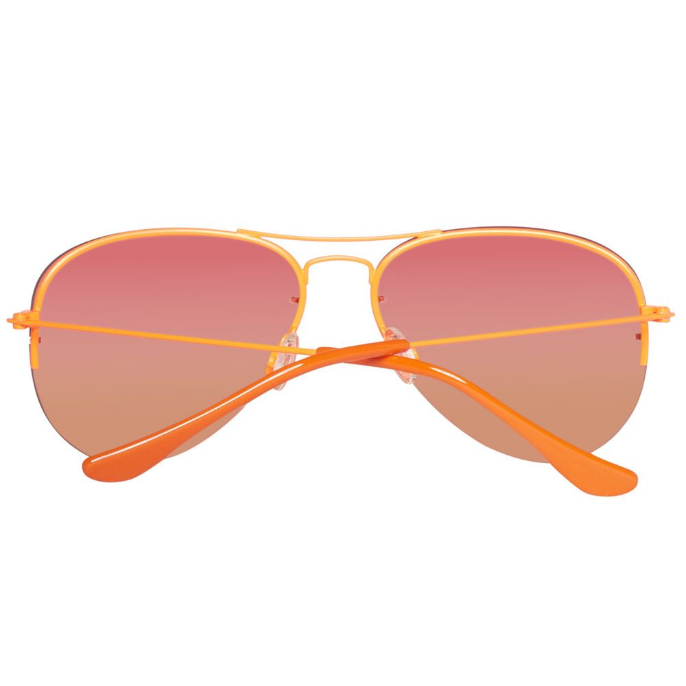 Lunettes de soleil Benetton en métal orange