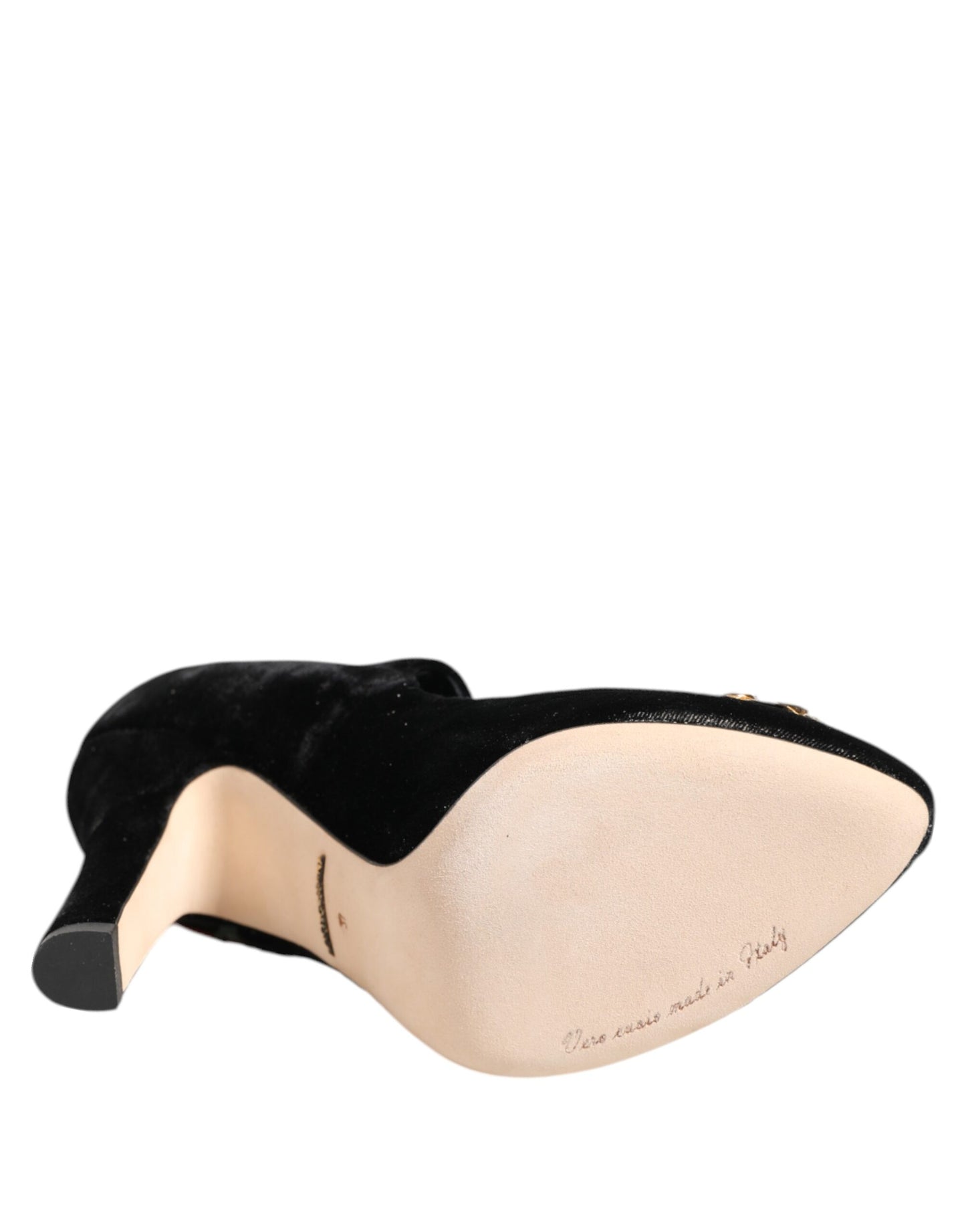 Dolce & Gabbana Mary Jane schoenen met zwarte rozen en kristallen broche