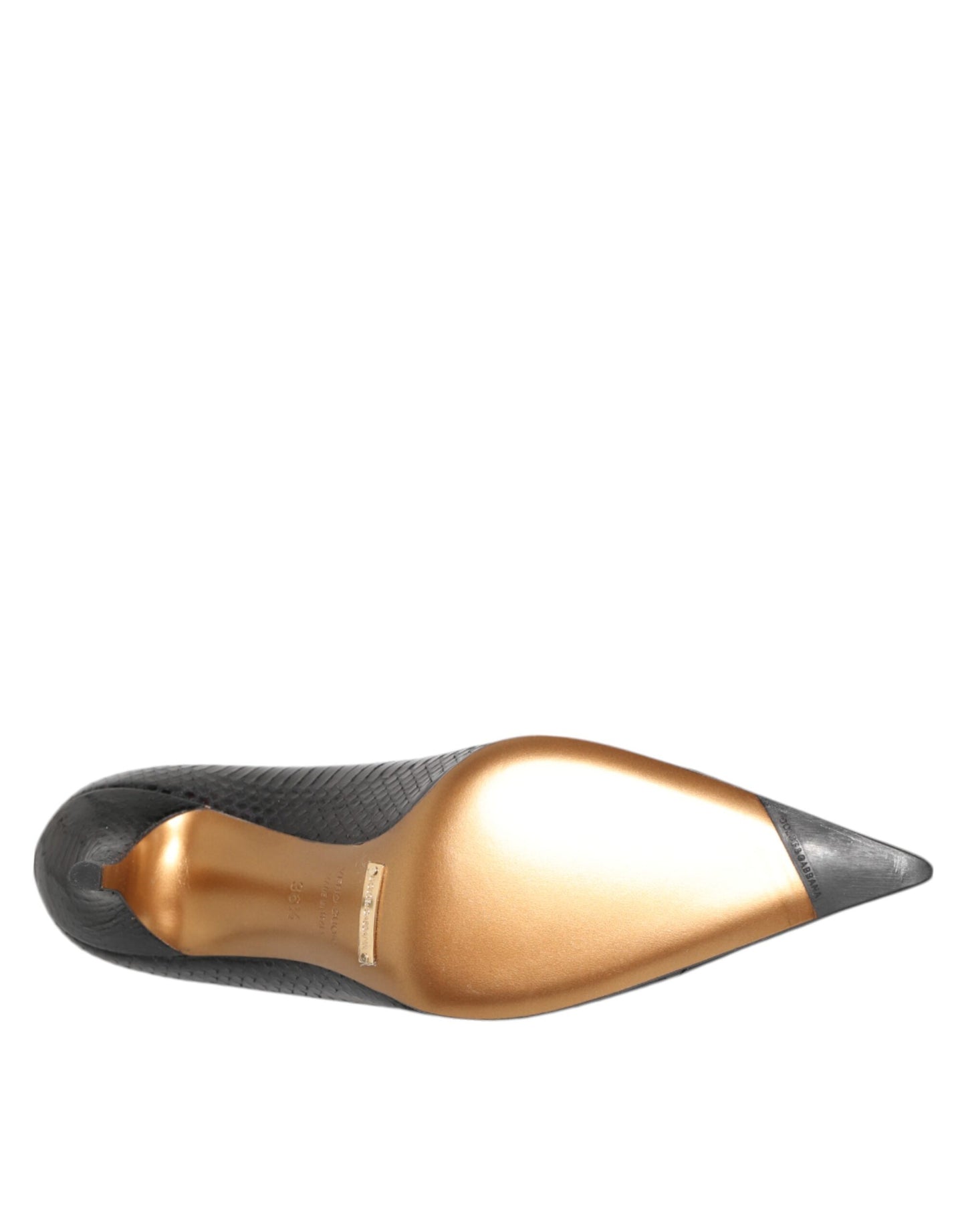 Dolce & Gabbana zwarte stiletto pumps van exotisch leer