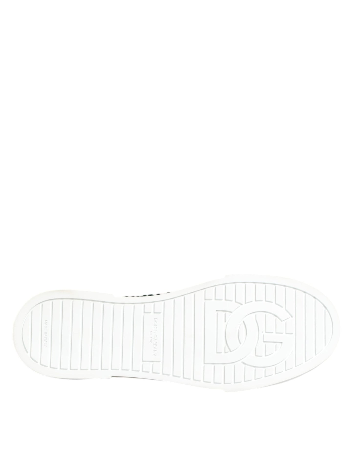 Dolce & Gabbana groene Portofino sneakers met Crystal DG logo