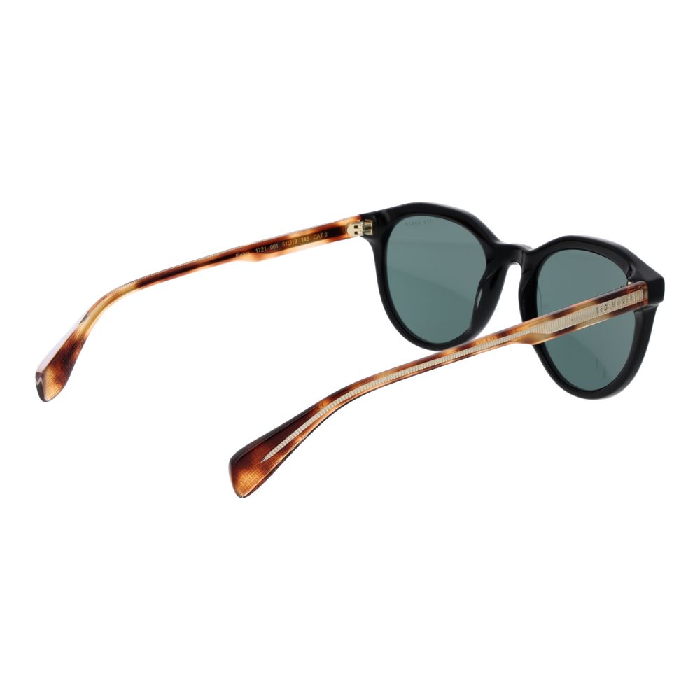 Lunettes de soleil rondes pour hommes Ted Baker en noir