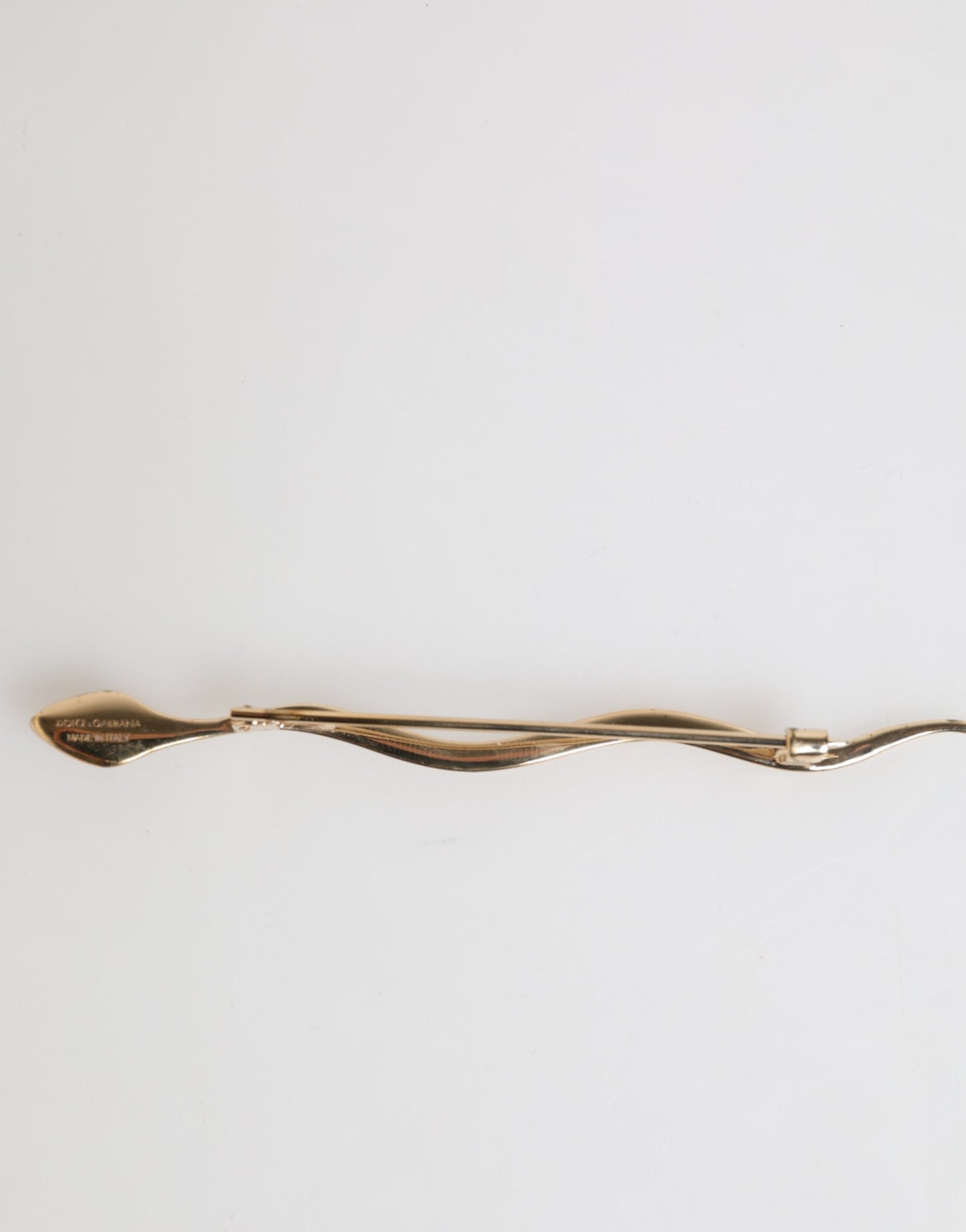 Dolce & Gabbana Gouden Messing Rode Kristal Spilla Serpente Heren Broche Pin